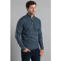 Ribbed 1 4 Zip Funnel Neck Jumper