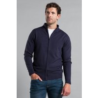 Funnel Neck Zip Through Cardigan Dark