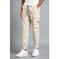 Belted Cotton Cargo Trousers