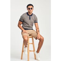 Cotton Short Sleeve Button Up Polo Shirt