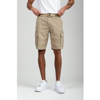 Tokyo Laundry Men's Cotton Ripstop Cargo Shorts in Stone | Size: Large