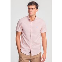 Cotton Oxford Short Sleeve Shirt Pink