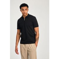 Short Sleeve Zip Neck Polo Shirt