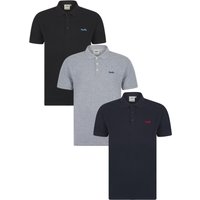 3 Pack Embroidered Logo Polo Shirt