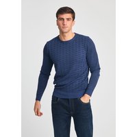 Textured Knit Crew Neck Jumper