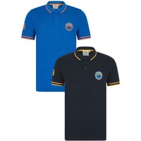 2 Pack Cotton Short Sleeve Button Up Polo Shirt
