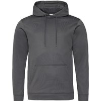 AWDis Men's Polyester Sports Hoodie in Dark Grey | Size: 3XL