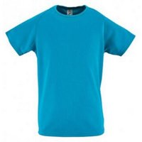 SOL'S Sporty Short Sleeve T-Shirt in Aqua | Size: 12 Years