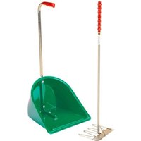 Stubbs Stable Mate Manure Collector High With Rake S4585 in Green