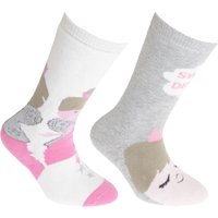 Floso Cotton Rich Welly Socks (2 Pairs) in Cream | Size: 9-12 m