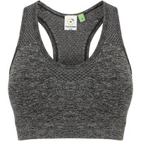 Tombo Women's Seamless Crop Top in Dark Grey | Size: XS