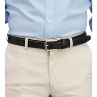 Lewis Bonded Leather Square Buckle Waist Belt 34R