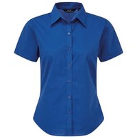 Short Sleeve Poplin Blouse Plain Work Shirt