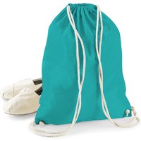 Westford Mill Men's Cotton Gymsac Bag - 12 Litres in Emerald