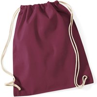Westford Mill Men's Cotton Gymsac Bag - 12 Litres in Burgundy