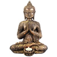 Something Different Large Buddha Tealight Holder in Gold