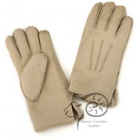 Eastern Counties Leather Women's 3 Point Stitch Detail Sheepskin Gloves in Grey | Size: XL