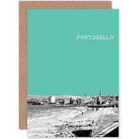 Artery8 Portobello Edinburgh Scottish Landmark Teal Scotland Card