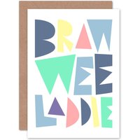 Artery8 Braw Wee Laddie Colourful Greetings Card