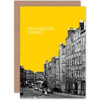 Artery8 Edinburgh Broughton Street Yellow Scottish Scotland Card