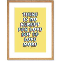 Artery8 Wall Art Print No Remedy for Love Framed in Beige | Size: W7" x H9"
