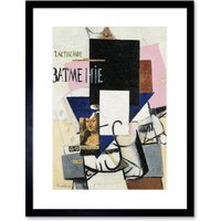 Artery8 Wall Art Print Malevich Composition Mona Lisa Framed in Black | Size: W7" x H9"