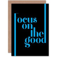 Artery8 Extended Blue Focus Good Greetings Card
