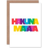 Artery8 Hakuna Matata Colourful Greetings Card