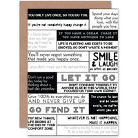 Artery8 Motivational Manifesto Advice Typography Grid Greetings Card in White