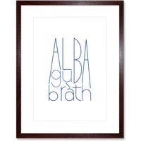 Artery8 Wall Art Print Scotland Alba Gu Brath Framed in Brown | Size: W7" x H9"