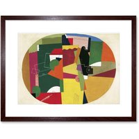 Artery8 Wall Art Print Valmier Paysage Framed in Brown | Size: W7" x H9"