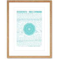 Artery8 Wall Art Print Desiderata Mandala Ehrmann Typography Framed in Beige | Size: W7" x H9"
