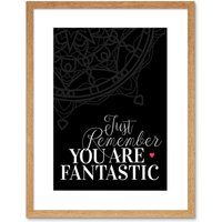 Artery8 Wall Art Print Motivational Quote You Fantastic Framed in Beige | Size: W7" x H9"