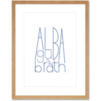 Artery8 Wall Art Print Scotland Alba Gu Brath Framed in Beige | Size: W7" x H9"
