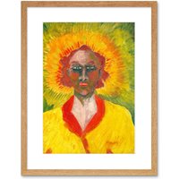 Artery8 Wall Art Print Crowley The Sun Framed in Beige | Size: W7" x H9"