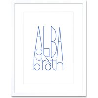 Artery8 Wall Art Print Scotland Alba Gu Brath Framed in White | Size: W7" x H9"