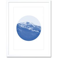 Artery8 Wall Art Print Scotland Heart in The Highlands Framed in White | Size: W7" x H9"