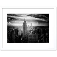 Artery8 Wall Art Print Asthoff New York City Framed in White | Size: W7" x H9"