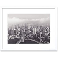 Artery8 Wall Art Print Orrico New York City Cityscape Framed in White | Size: W7" x H9"
