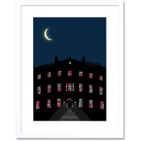 Artery8 Wall Art Print Bute House Edinburgh Framed 9X7 in White | Size: W7" x H9"