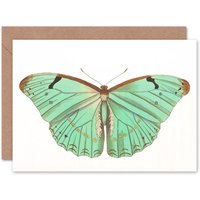 Artery8 Butterfly Turquoise Art Blank Just to Say Card
