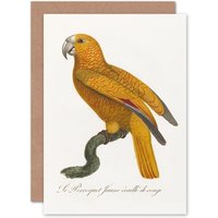 Artery8 Orange Bird Vintage Greetings Card