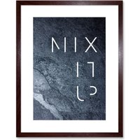 Artery8 Wall Art Print Slate Kitchen Mix It Up Art Framed 9x7 inch in Brown | Size: W7" x H9"