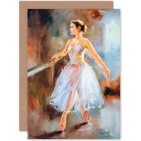 Artery8 Ballet Dancing Barre Painting Greetings Card
