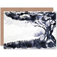 Artery8 Ink Abstract Tree Art Blank Just to Say Card