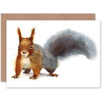 Artery8 Watercolour Cute Squirrel Art Blank Just to Say Card