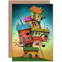 Artery8 Treehouse Cute Greetings Card