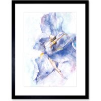 Artery8 Wall Art Print Ballet Dancing Painting Art Framed 9x7 inch in Black | Size: W7" x H9"