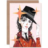 Artery8 Musical Icon Prince Pop MJ Art Blank Just to Say Card