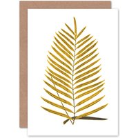 Artery8 Botanics Gold & Grey Fern Greetings Card